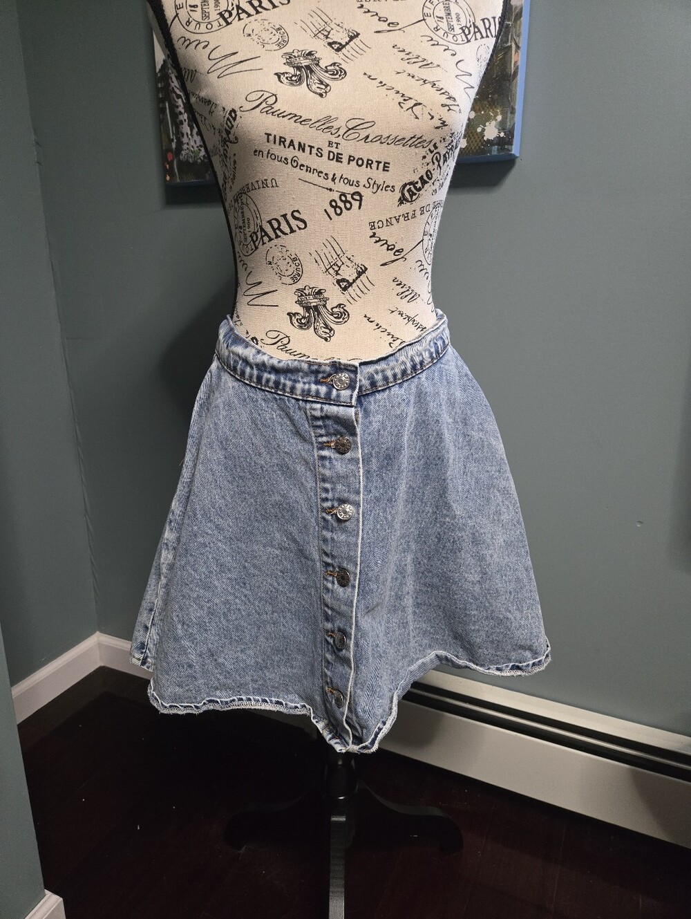 Denim A-Line Skirt